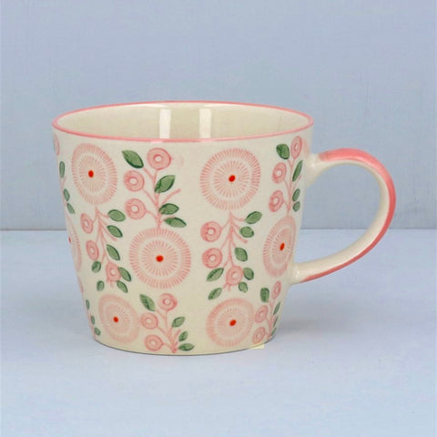 Stoneware Mug - Pink Bellis Daisy