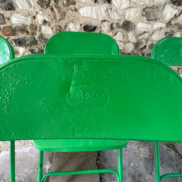 Vintage Green Metal Folding Chair