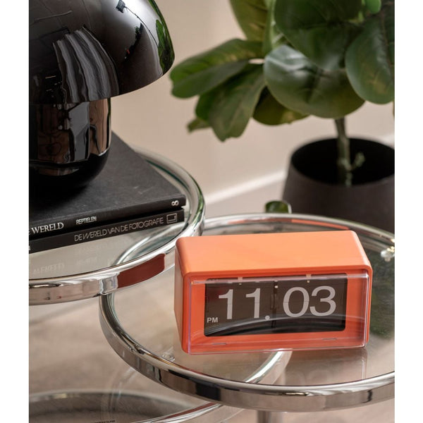 Wall-Table-Clock-Retro-Boxed-Flip - Bright Orange
