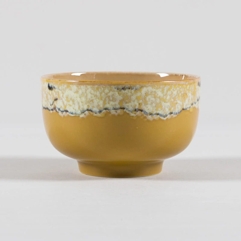 HKLIVING 70s Ceramics Noodle Bowls Seabreeze Mustard