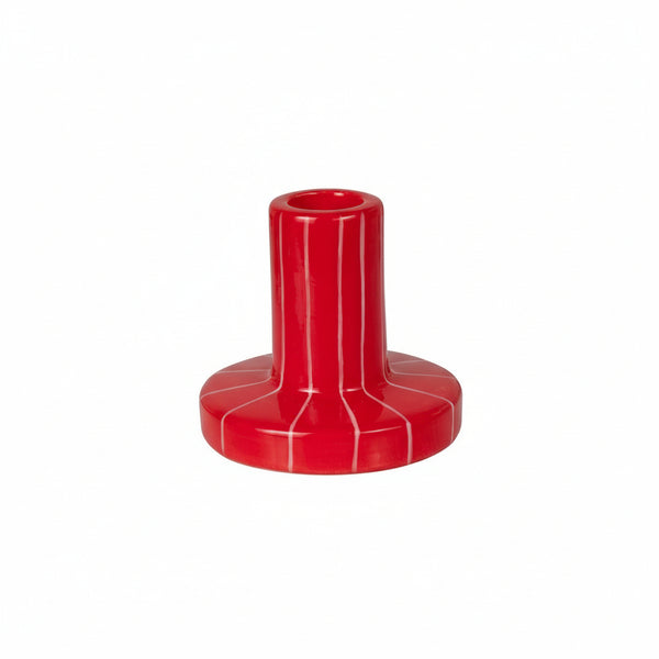 Ginger Ray Red Striped Ceramic Candle Holders