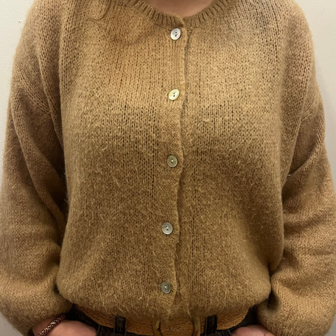 long sleeve mohair camel