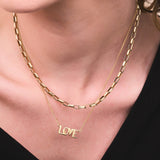 Rachel Jackson Art Deco Love Necklace - Silver