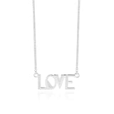 Rachel Jackson Art Deco Love Necklace - Silver