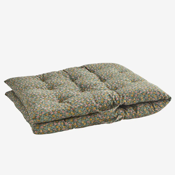 Printed Cotton Mattress - Dusty Green, 70x180 cm