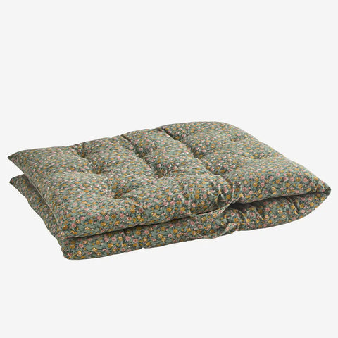 Printed Cotton Mattress - Dusty Green, 70x180 cm