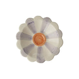 Small Ceramic Dipping Bowl - Lavender - Hand-Painted Stripes