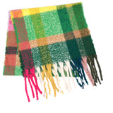 Miss Sparrow Vibrant Check Scarf - Green