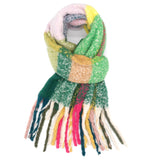Miss Sparrow Vibrant Check Scarf - Green