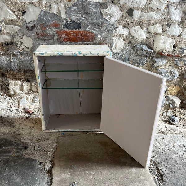 inside vintage cabinet