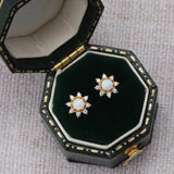 Attic Creation 'The sun' Opal And Crystal Earrings - Gold