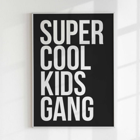 Super Cool Kids Gang Framed Print