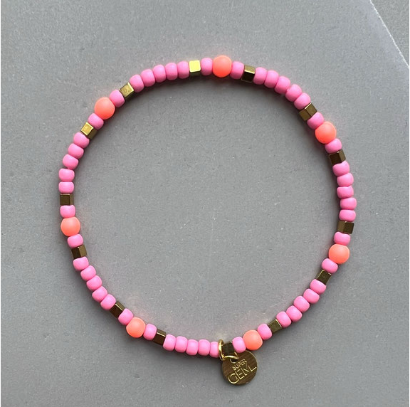 super gem bracelet cube blush pink
