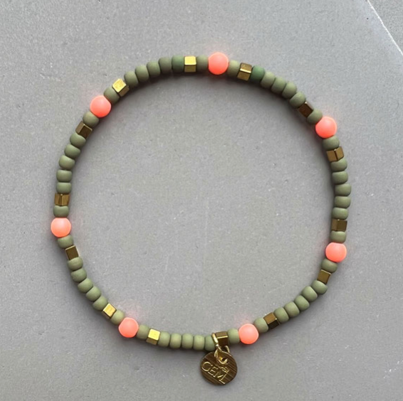 super gem bracelet cube olive