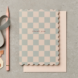  thank you chequer card