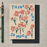 thank you so much flowers card