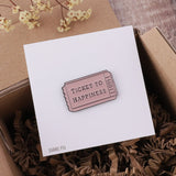 Attic Creations 'Ticket To Happiness' Enamel Pin