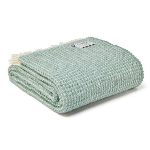 Tweedmill Lifestyle Waffle Throw - 140x240cm - Sea Green