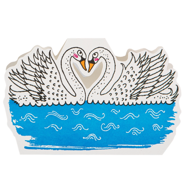 two swans card