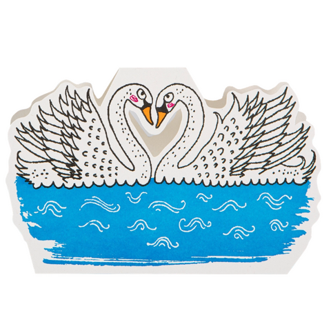 two swans card