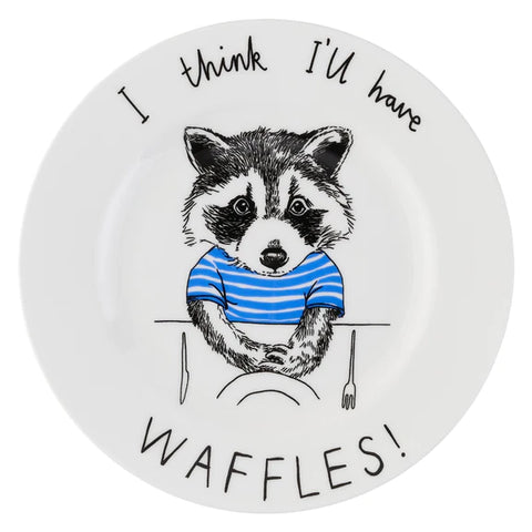 'I'll Have Waffles' China Plate