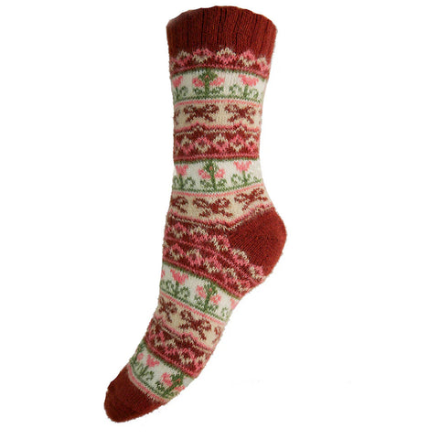 Gemjar Soft Bow Pink Patterned Socks