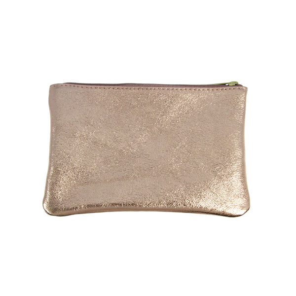 Leather Pouch - Rose Gold