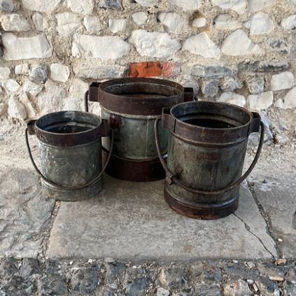 Vintage Indian Buckets Large