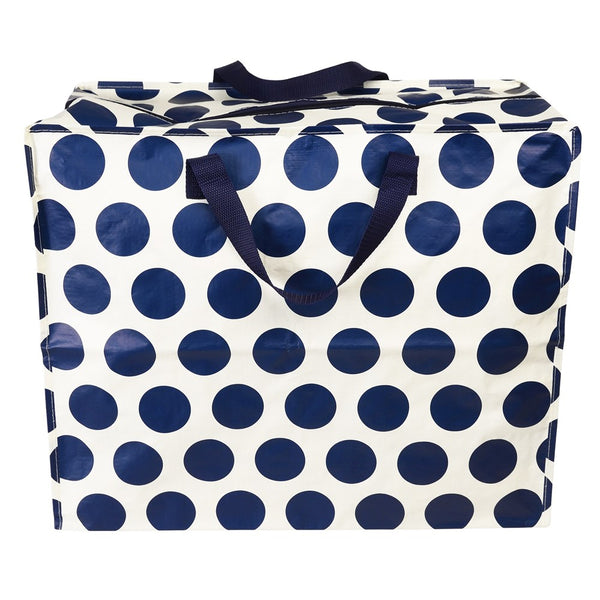 Jumbo Storage Bag - Navy on Cream