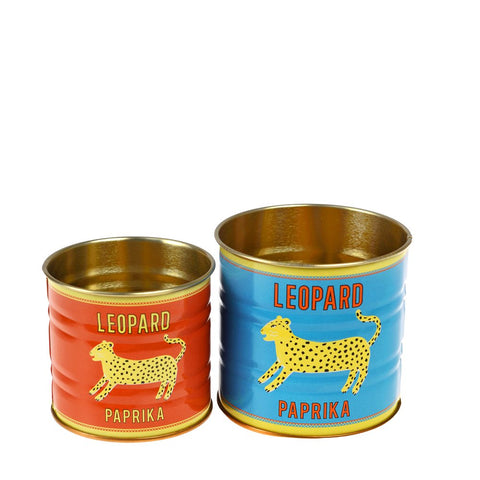 Vintage Inspired Mini Leopard Storage Tins