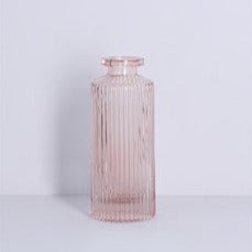 Ribbed Bottle Mini Vase - Pink