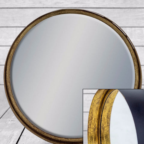 Black & Bronze Deep Framed Cylinder Mirror - Variants