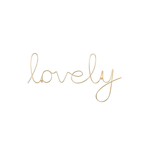 Lovely - Wire Word, Gold
