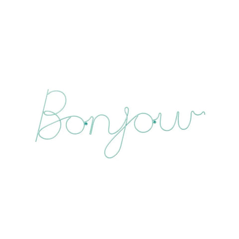 Bonjour, Wire Word - Aqua