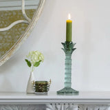 Montebello Glass Candlestick - Green