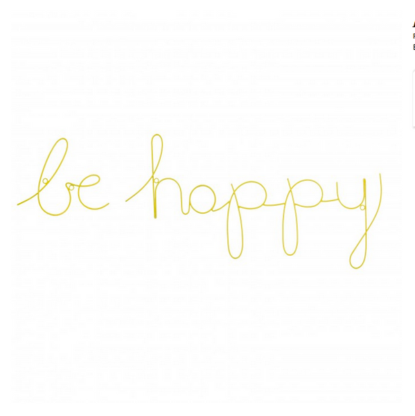 Be Happy - Wire Word, Yellow