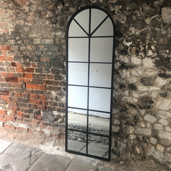 Black Framed Full Length Arch Mirror