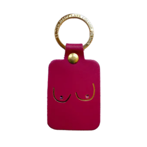 Boob Keyring - Magenta