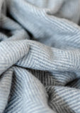 Recycled Wool Blanket - Charcoal Herringbone