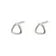 Silver Open Triangle Studs