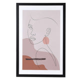 Abstract Sketched Woman Wall Art Print - Framed