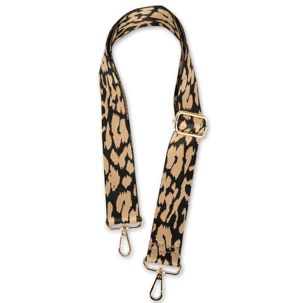 Crossbody Bag Strap - Taupe Leopard Print