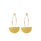 One & Eight Gold Fan Earrings