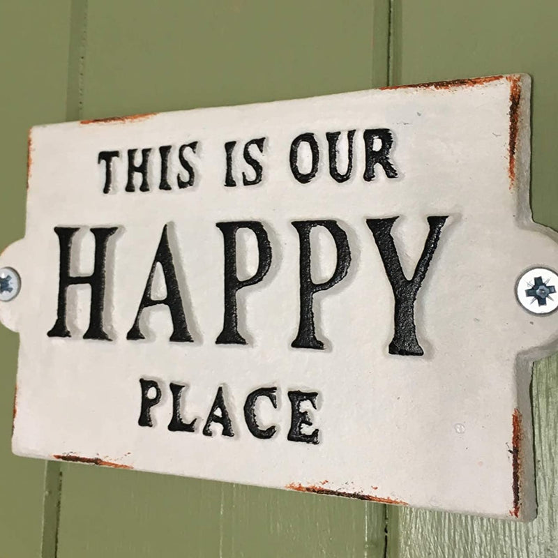 Happy Place Metal Sign