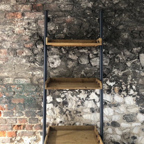 Industrial Ladder Shelf Unit
