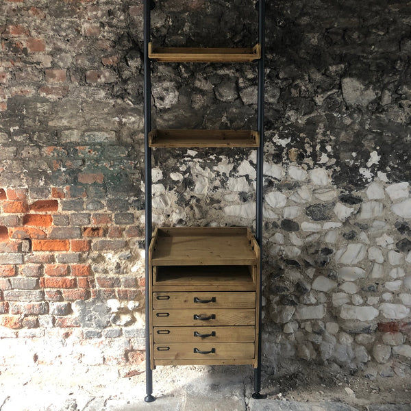 Industrial Ladder Shelf Unit
