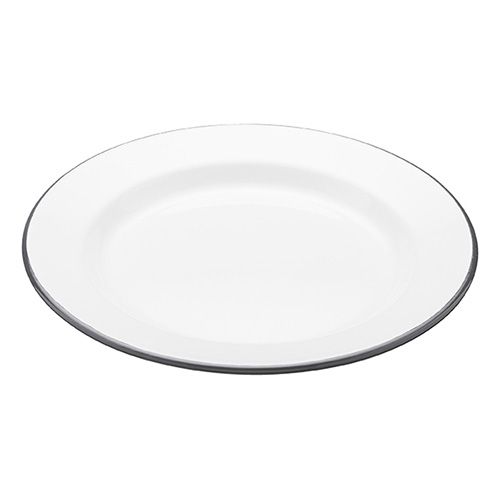 White Enamel Side Dish 24cm