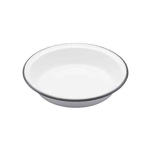 White Enamel Round Pie Dish 20cm
