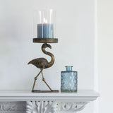 Golden Flamingo Candle Holder