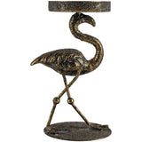 Golden Flamingo Candle Holder